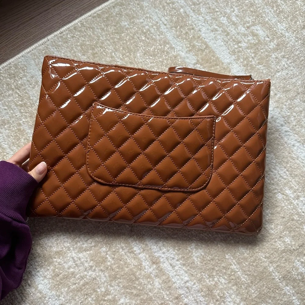 Elegant Brown Quilted Women's Bag